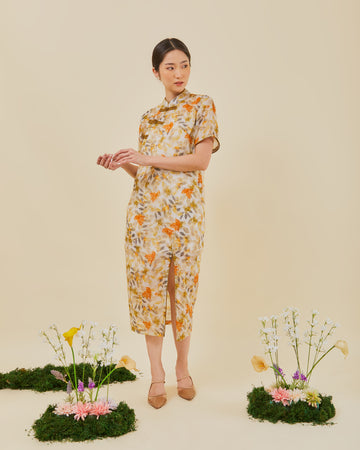 Azure Tranquility Cheongsam Dress